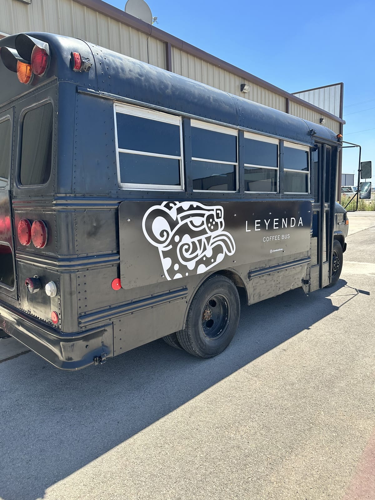 Coffee bus decal graphics